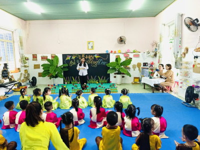 Trường mầm non họa my tổ chức hoạt động dạy tốt nhằm thi đua chào mừng 41 năm ngày nhà giáo việt nam