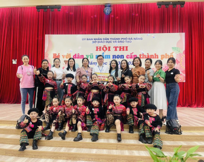 Trường mầm non hoạ my đạt giải cao hội thi bé với dân vũ mầm non cấp thành phố năm học