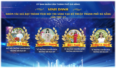 Trường mầm non hoạ my đạt giải tại hội thi sáng tạo kĩ thuật thành phố đà nẵng lần thứ 17 - NĂM 2023