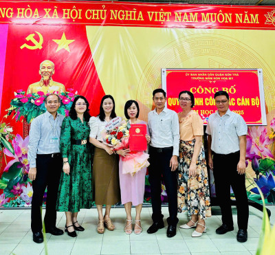 Quận Sơn Trà tổ chức công bố Quyết định quy hoạch công tác cán bộ tại trường mầm non Họa My